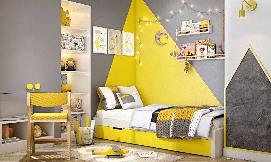 kids-bedroom-design-with-grey-coloured-wardrobe-and-attached-study-unit