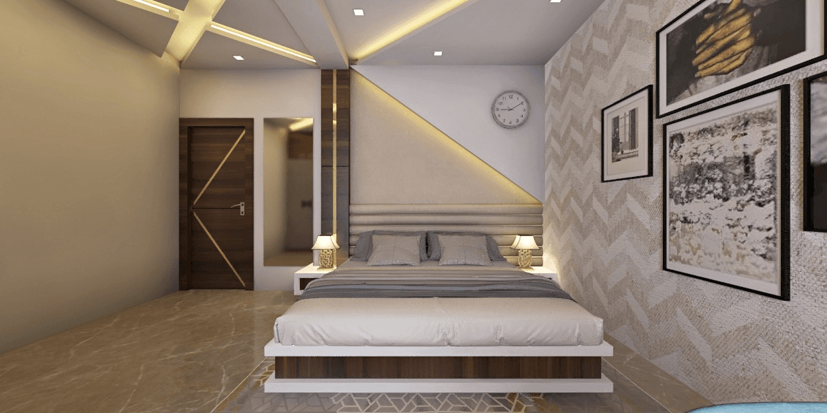 2bhk-interior-design-master-bedroom-is-designed-with-a-platform-bed